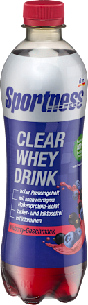 Proteindrink, Clear Whey, Wildberry Geschmack, trinkfertig, 500 ml EINWEG