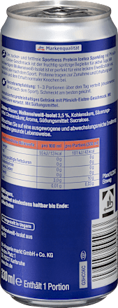 Proteindrink, Sparkling, Pfirsich-Eistee-Geschmack, trinkfertig, 330 ml EINWEG