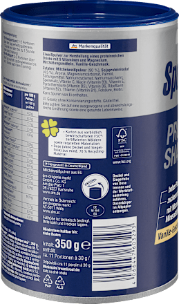 Proteinpulver, Protein Shake 90, Vanille Geschmack, 350 g