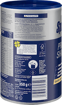 Proteinpulver, Protein Shake 90, Vanille Geschmack, 350 g