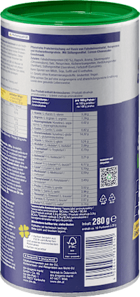 Proteinpulver, Proteinshake vegan, Lemon Cheesecake Geschmack, 280 g