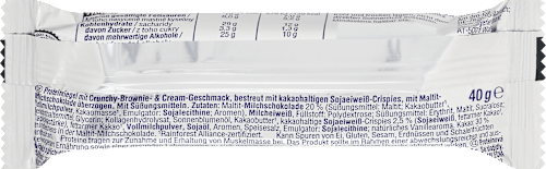 Proteinriegel 26%, Crunchy Brownie & Cream Geschmack, 40 g