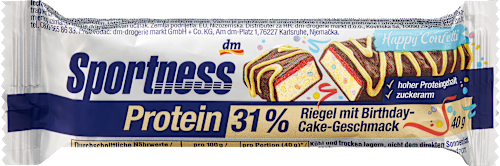 Proteïnereep 31%, smaak Verjaardagstaart, 40 g