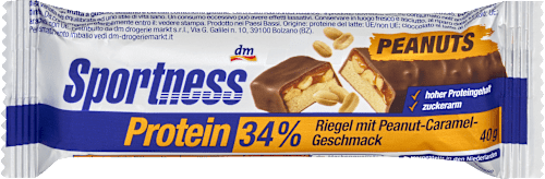 Proteinriegel 34%, Peanut Caramel Geschmack, 40 g Sportness
