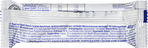 Proteinriegel 34%, Peanut Caramel Geschmack, 40 g Sportness