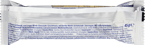 Proteinriegel 50%, Crispy White Chocolate Geschmack, 45 g