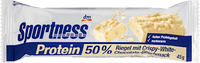 Proteinriegel 50%, Crispy White Chocolate Geschmack, 45 g