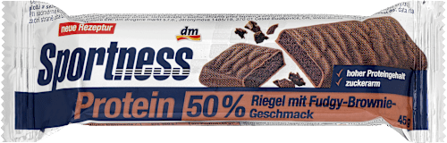 Proteinriegel 50%, Fudgy Brownie Geschmack, 45 g