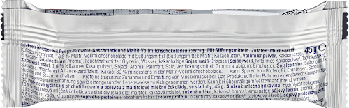 Proteinriegel 50%, Fudgy Brownie Geschmack, 45 g