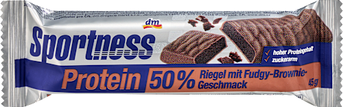 Proteinriegel 50%, Fudgy Brownie Geschmack, 45 g