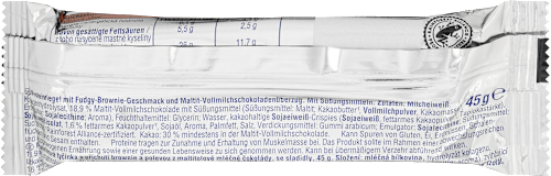 Proteinriegel 50%, Fudgy Brownie Geschmack, 45 g