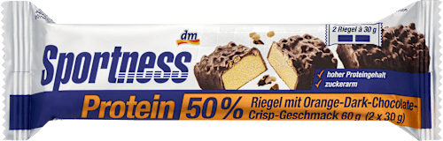 Proteinriegel 50%, Orange-Dark-Chocolate-Crisp-Geschmack (2x30 g), 60 g