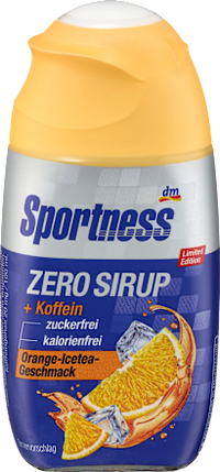 Zero Sirup Orange-Icetea Geschmack mit Koffein, 65 ml Sportness
