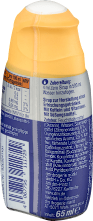 Zero Sirup Orange-Icetea Geschmack mit Koffein, 65 ml Sportness