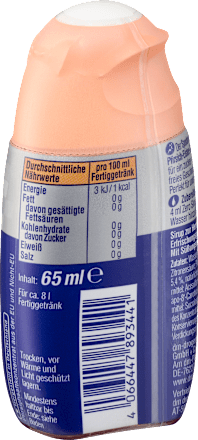 Zero Sirup Pfirsich Eistee Geschmack, 65 ml
