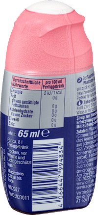 Zero Sirup, Rhabarber-Geschmack, 65 ml