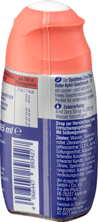 Zero Sirup Roter Apfel Geschmack, 69 g