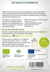 Saaten, Bienenweide, 12 bunte Blüten für Bienen, 5 g