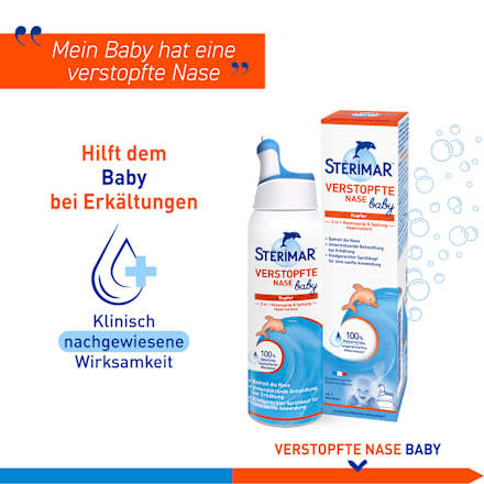 Nasenspray & Spülung 2in1, verstopfte Nase Baby, 50 ml