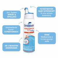 Nasenspray & Spülung 2in1, verstopfte Nase Baby, 50 ml