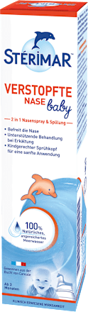 Nasenspray & Spülung 2in1, verstopfte Nase Baby, 50 ml