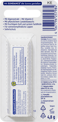 SUNDANCE Lippenpflegestift LSF 30, 4,8 g