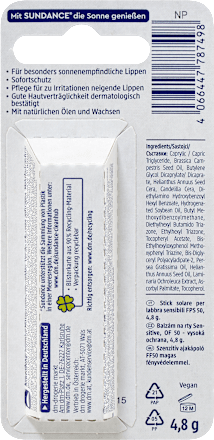 Gevoelige lippenbalsem SPF 50, 4,8 g