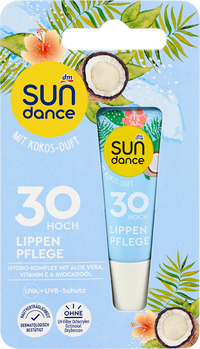 SUNDANCE Lippenpflegetube mit Kokos-Duft, LSF 30, 10 ml