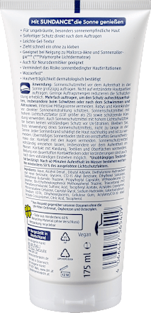 Sonnencreme Gel LSF50+ Überfüller, 175 ml SUNDANCE