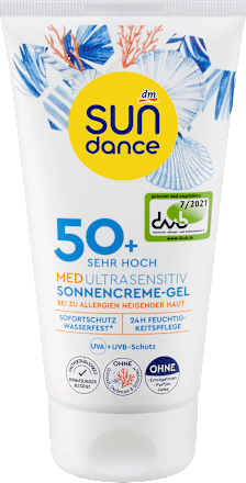 Sonnencreme Gel, MED ultra sensitiv, LSF 50+, 150 ml SUNDANCE