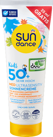Sonnencreme Kids MED ultra sensitiv, LSF 50, Überfüller, 125 ml SUNDANCE