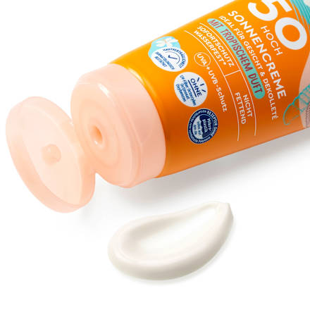 Sonnencreme mit tropischem Duft, island breeze, LSF 50, 100 ml SUNDANCE