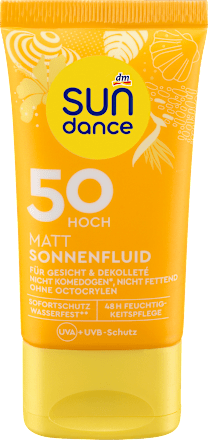 Sonnenfluid Gesicht mattierend LSF 50, 50 ml SUNDANCE