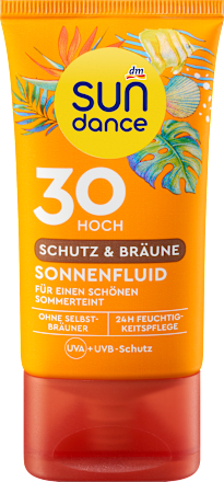 Sonnenfluid Gesicht, Schutz & Bräune LSF 30, 50 ml SUNDANCE