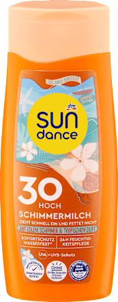 Sonnenmilch mit Schimmer & tropischem Duft, island breeze,LSF 30, 200 ml SUNDANCE