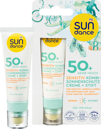 Sonnenschutz Kombi Gesicht sensitiv Creme & Stift, LSF 50 (25 ml & 3 g), 1 St