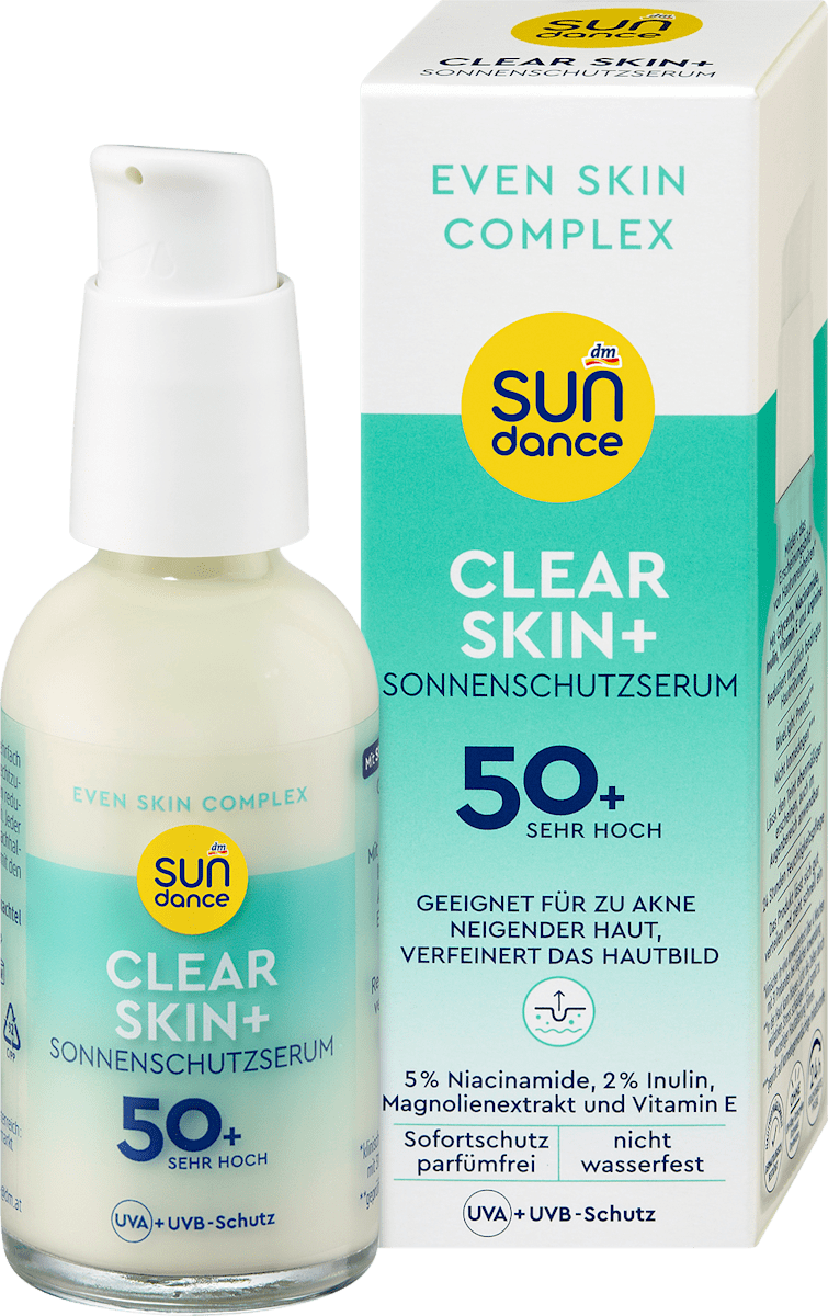 SUNDANCE Sonnenserum clear skin+ , LSF 50+, 50 ml