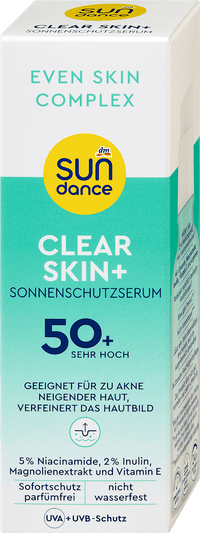 SUNDANCE Sonnenserum clear skin+ , LSF 50+, 50 ml