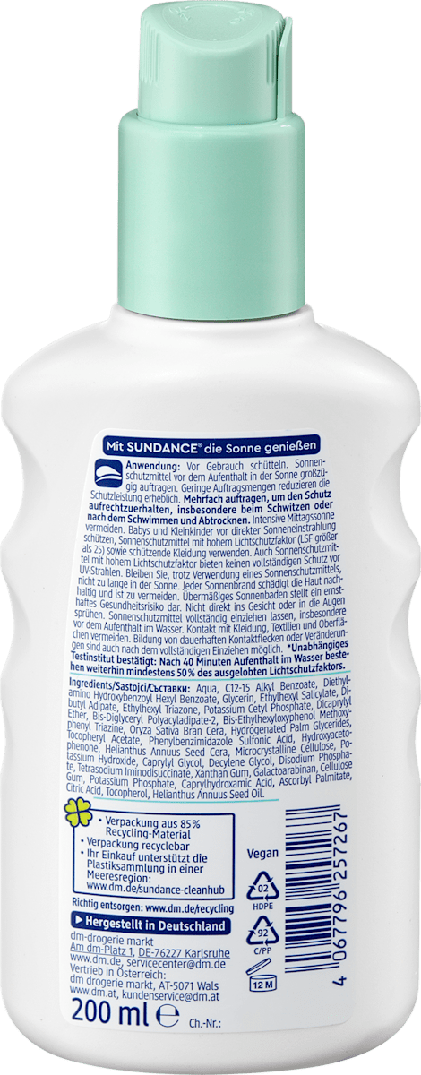 SUNDANCE Sonnenspray sensitiv LSF 50, 200 ml
