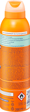 Sonnenspray transparent Sport mit tropischem Duft, island breeze, LSF 50, 200 ml SUNDANCE