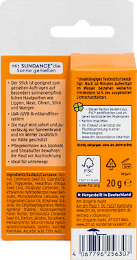 Sonnenstick Gesicht & Lippenpflege, LSF 30, 20 g