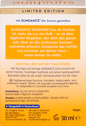 Sunshine Eau de Parfum, 30 ml