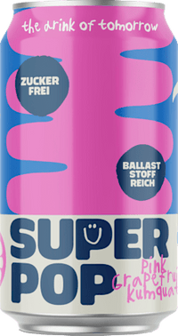 Erfrischungsgetränk, Super Pop Pink Grapefruit-Kumquat, 0,33 l EINWEG
