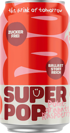 Erfrischungsgetränk, Super Pop Pomegranate-Raspberry, 0,33 l EINWEG