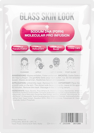 Tuchmaske Glass Skin Pink PDRN [DNA], 1 St