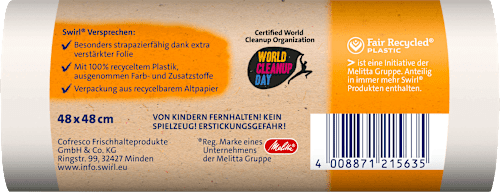 Afvalzakken 20 l met draagbeugel van 100% gerecycled plastic, 20 stuks