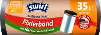 Müllbeutel 35 l Fixierband mit 100 % recyceltem Plastik, 10 St Swirl