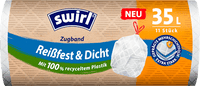 Vuilniszakken 35 l met trekkoord van 100% gerecycled plastic, 11 stuks