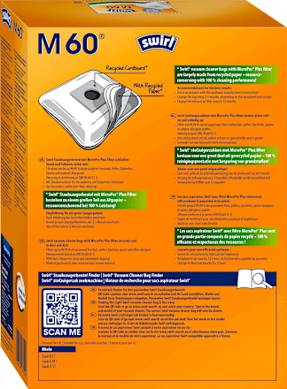 Staubsaugerbeutel  M60 MicroPor, 4 St