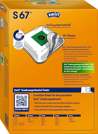 Staubsaugerbeutel S67 MicroPor Plus inkl. 1 Filter, 4 St Swirl
